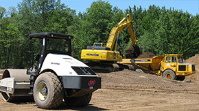 Sitework excavator construction